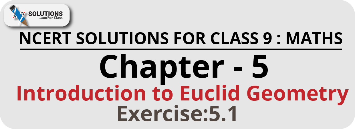 NCERT Solutions For Class 9, Maths, Chapter 5,Introduction To Euclid Geometry Exe 5.1