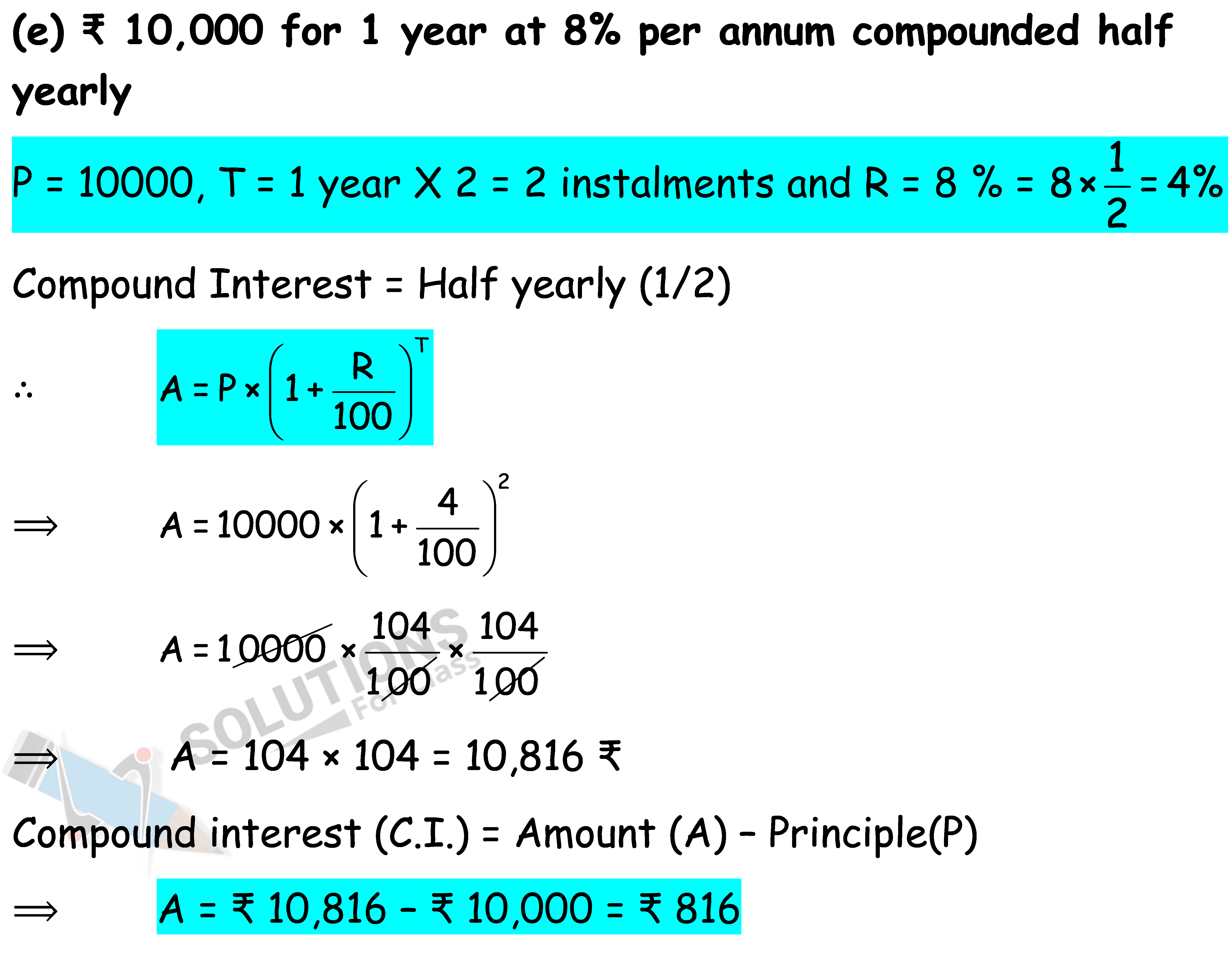 NCERT Solutions Class 8 Chapter 8, Comparing Quantities, Ex.8.3, Q.1 (c)