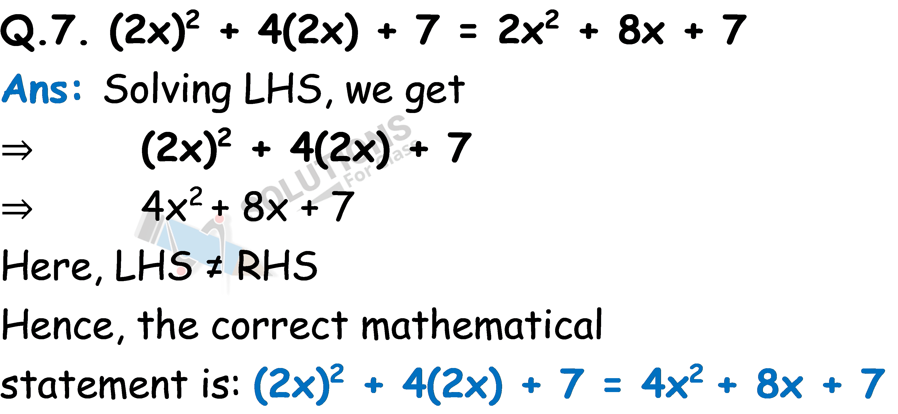NCERT Solutions For Class 8 Chapter 14, Factorisation, Exercise14.4 Q.7