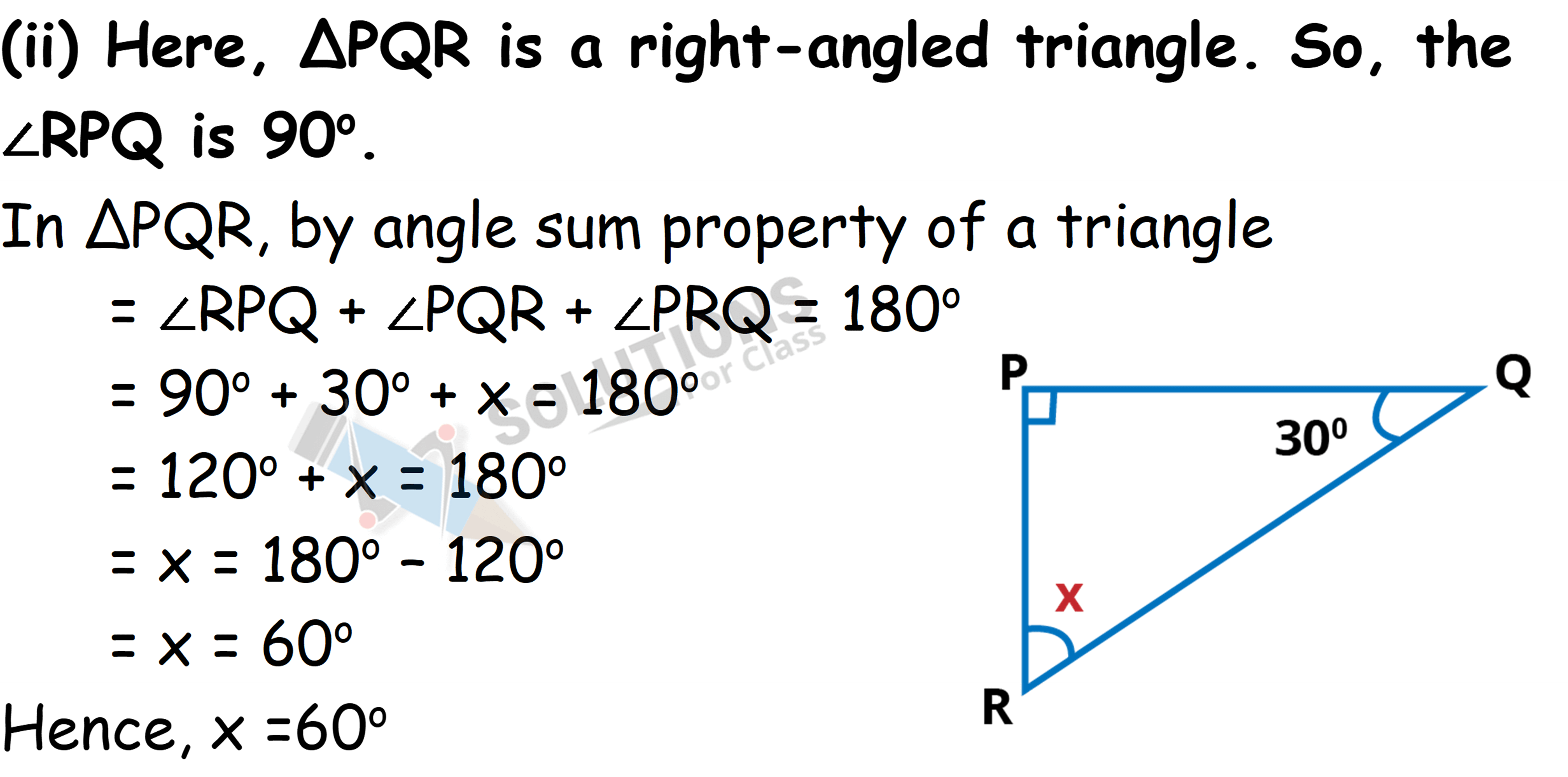 NCERT Solutions Class 7 Maths Chapter 6 The Triangle and its Properties Ex.6.3 Q.1 (ii)