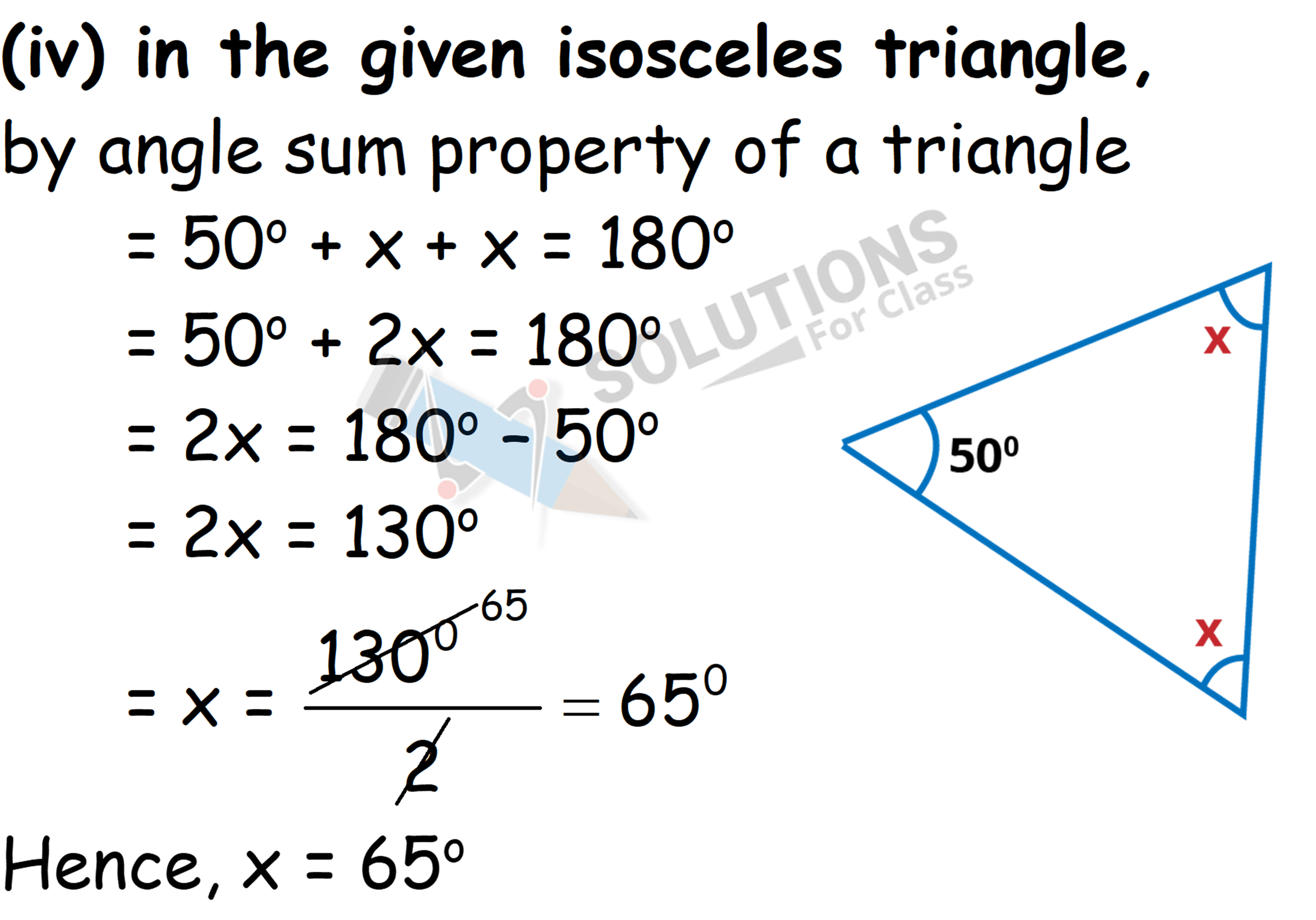 NCERT Solutions Class 7 Maths Chapter 6 The Triangle and its Properties Ex.6.3 Q.1 (iv)