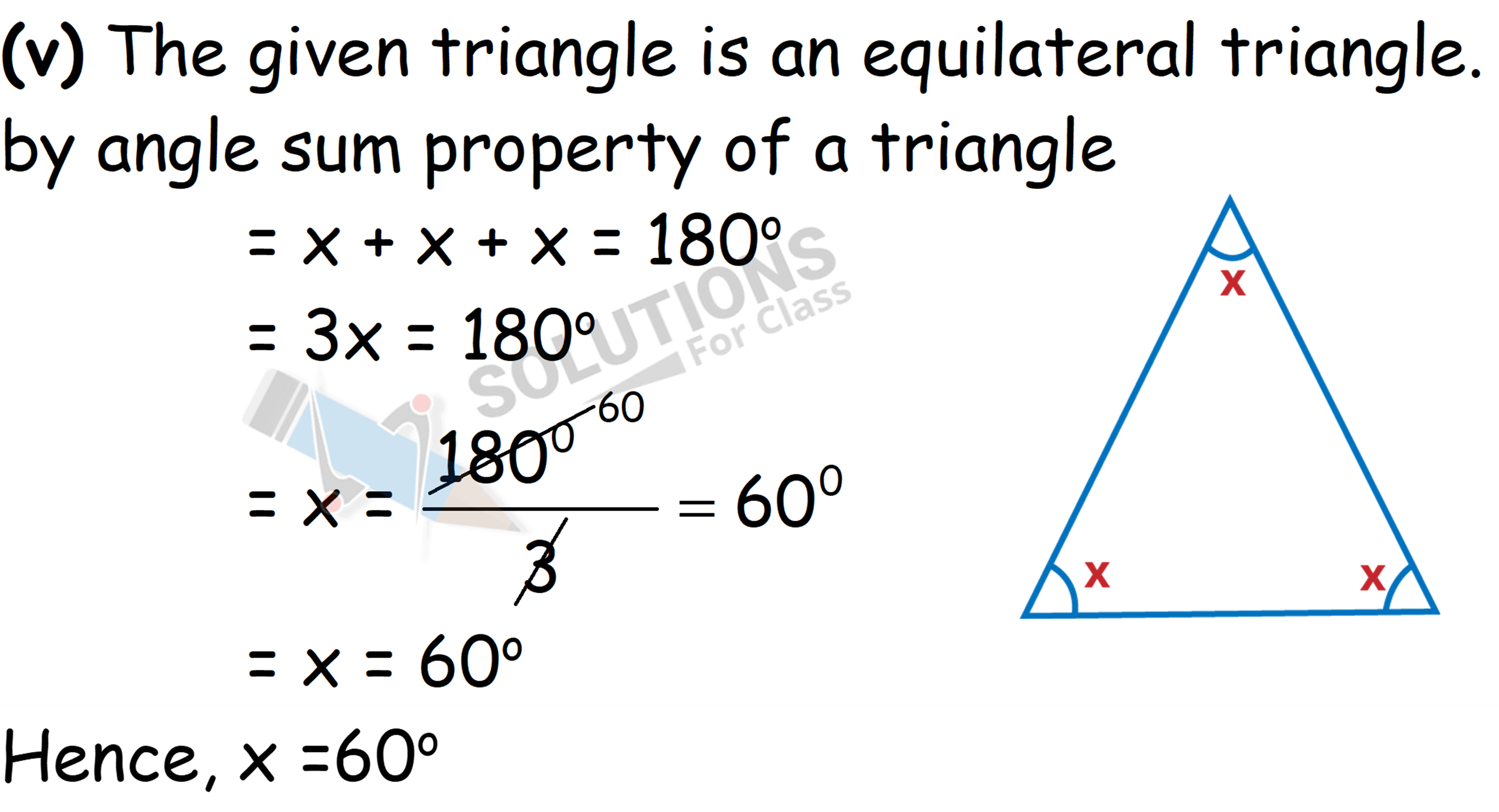 NCERT Solutions Class 7 Maths Chapter 6 The Triangle and its Properties Ex.6.3 Q.1 (v)