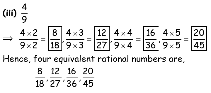 NCERT Solutions For Class 7 Maths Chapter 9, Rational Numbers, Exercise 9.1 Q.3 (iii)